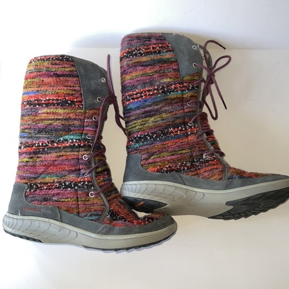 Merrell Pechora Colorful Boots Womens 10 EXCELLENT USED CONDITION - Picture 7 of 8